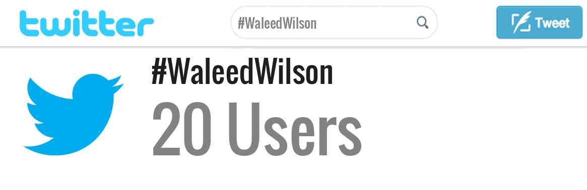 Waleed Wilson twitter account