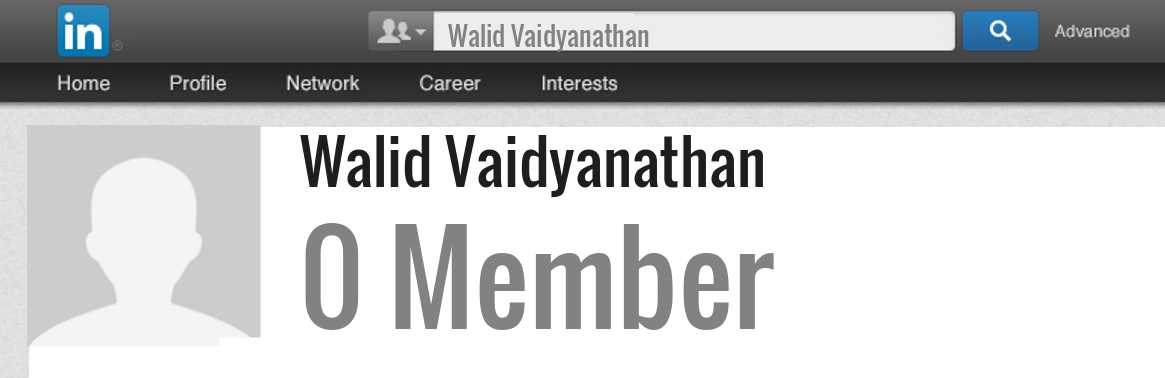 Walid Vaidyanathan linkedin profile