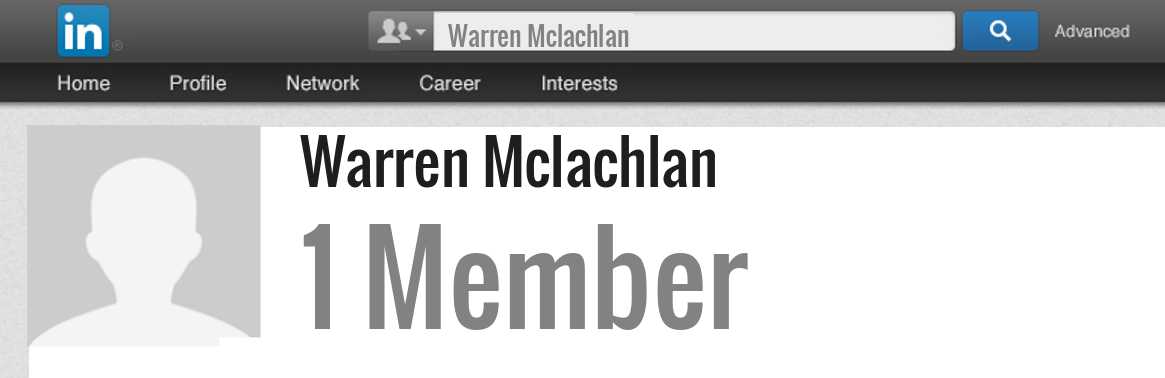 Warren Mclachlan linkedin profile