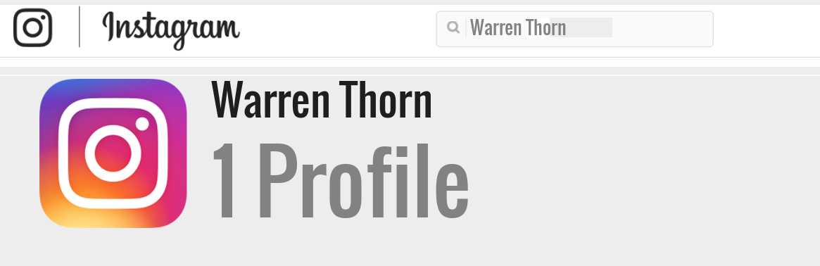 Warren Thorn instagram account