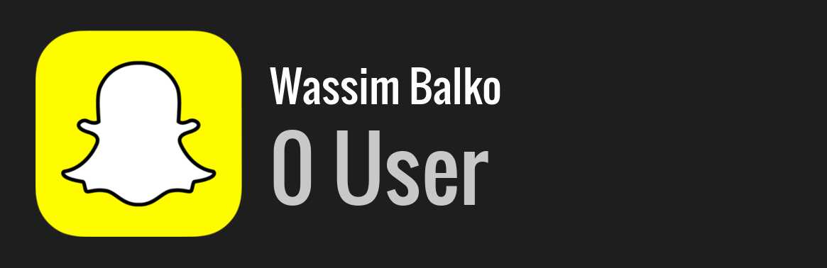 Wassim Balko snapchat