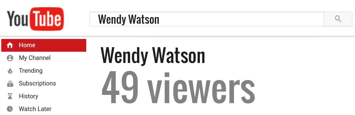 Wendy Watson youtube subscribers