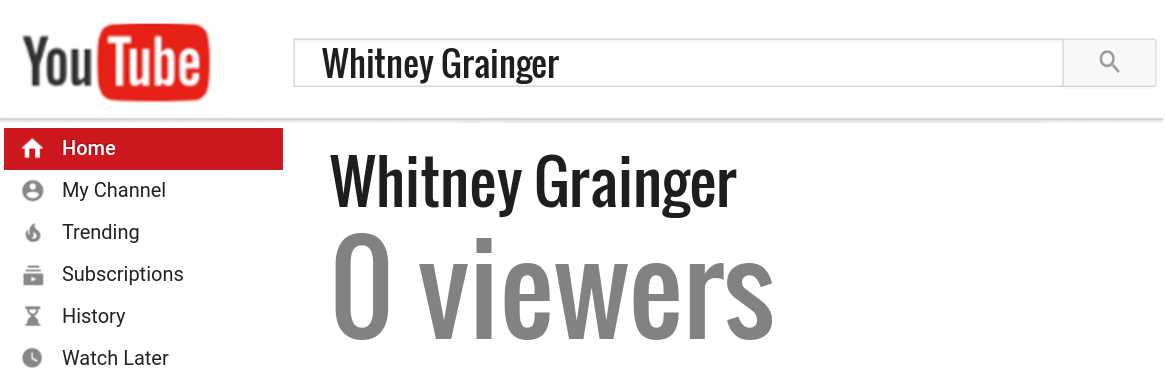 Whitney Grainger youtube subscribers