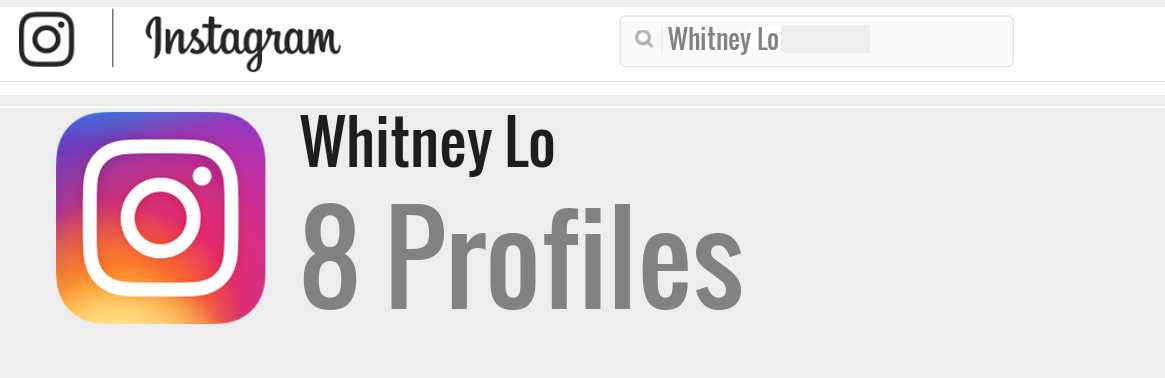 Whitney Lo instagram account