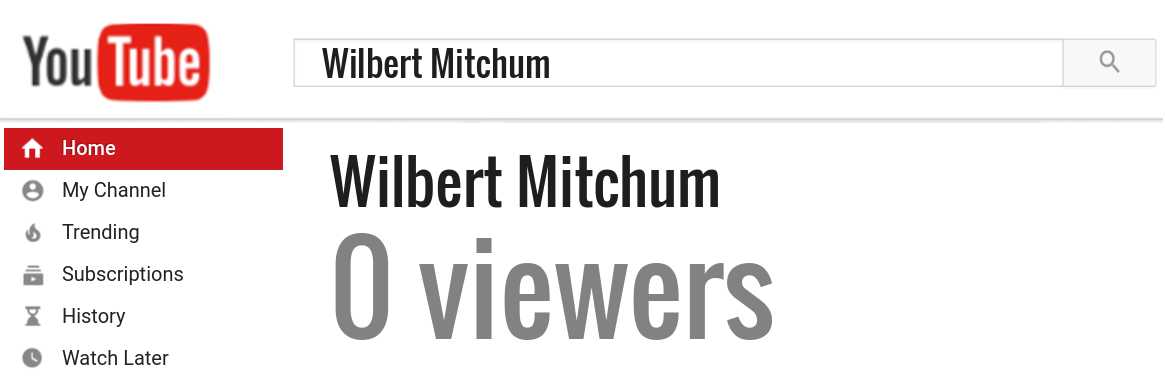Wilbert Mitchum youtube subscribers