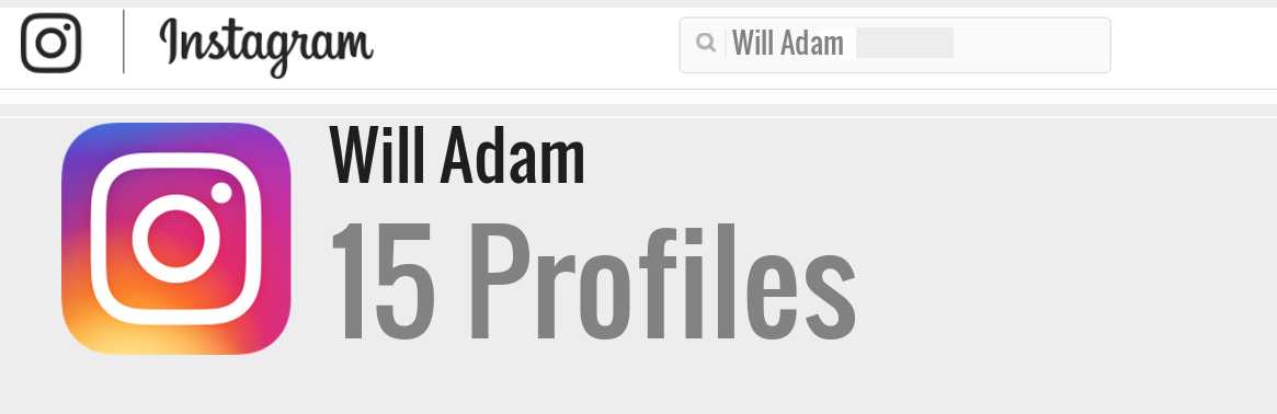 Will Adam instagram account