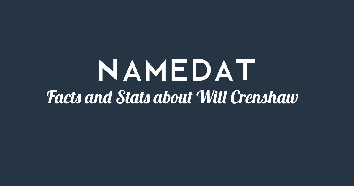 Will Crenshaw Background Data, Facts, Social Media, Net Worth and more!