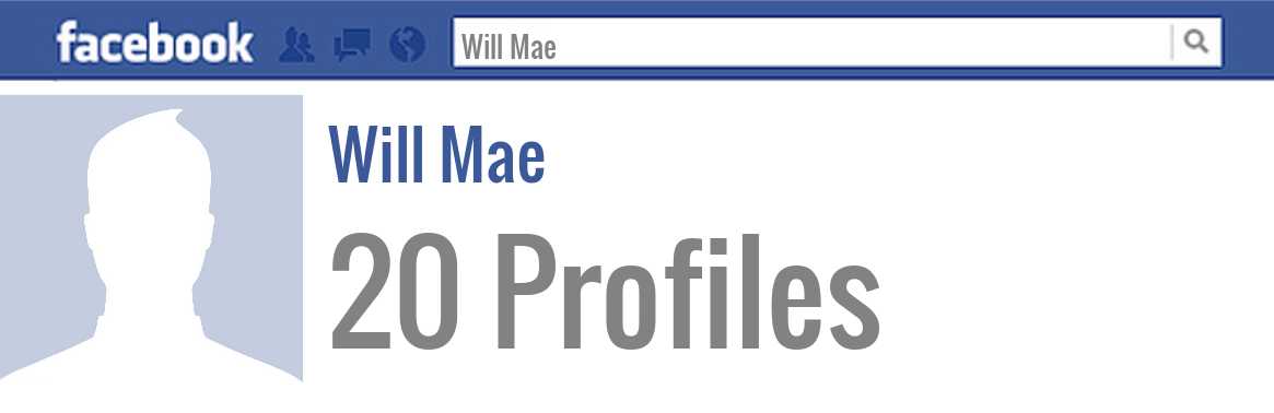 Will Mae facebook profiles