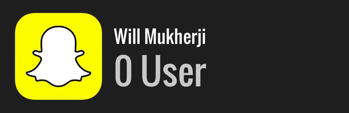 Will Mukherji snapchat