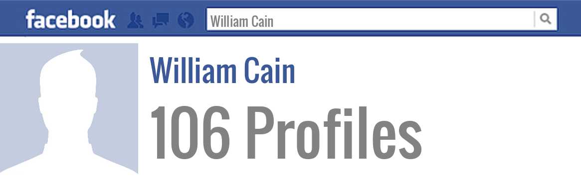 William Cain facebook profiles