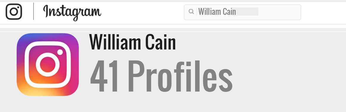 William Cain instagram account