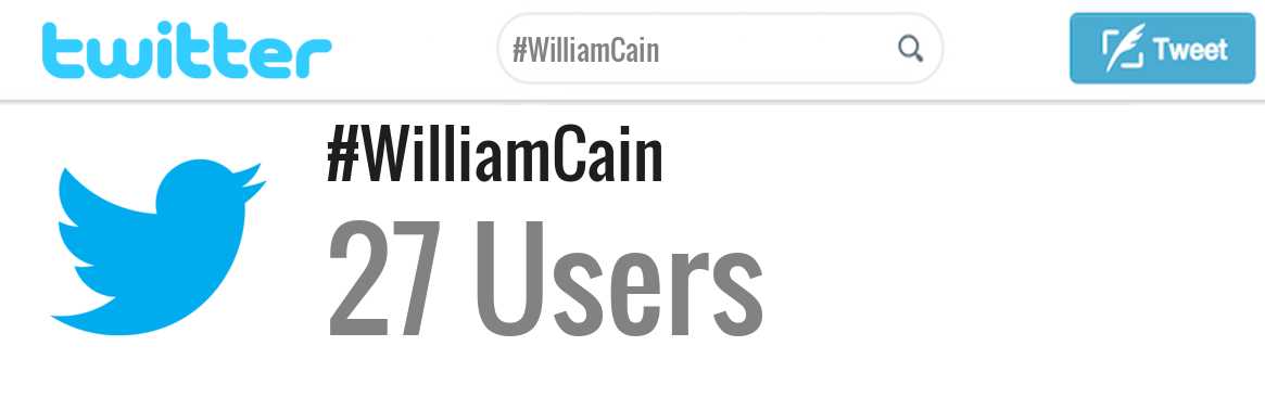 William Cain twitter account