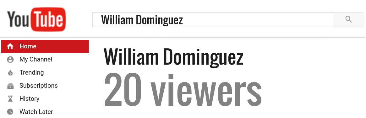 William Dominguez youtube subscribers