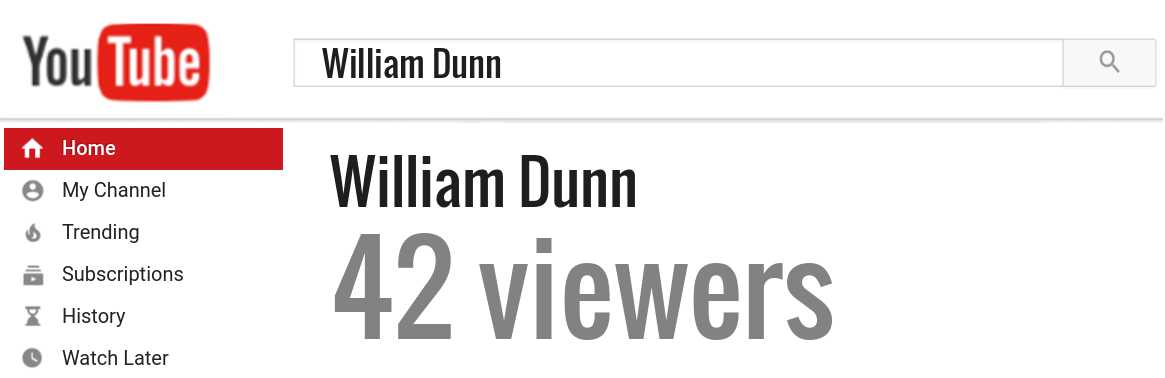 William Dunn youtube subscribers