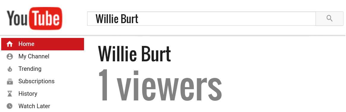 Willie Burt youtube subscribers