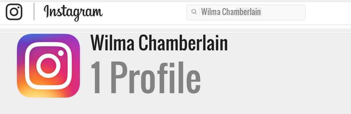 Wilma Chamberlain instagram account