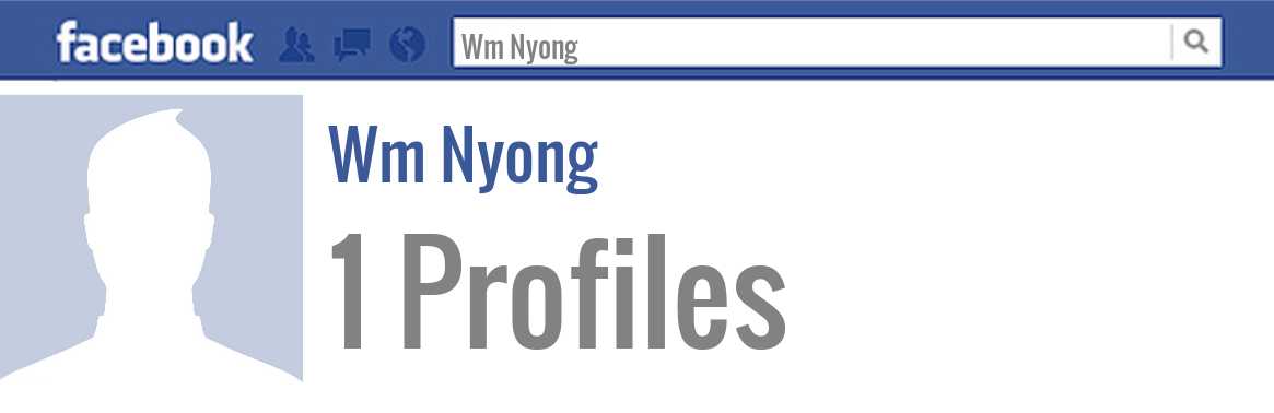 Wm Nyong facebook profiles