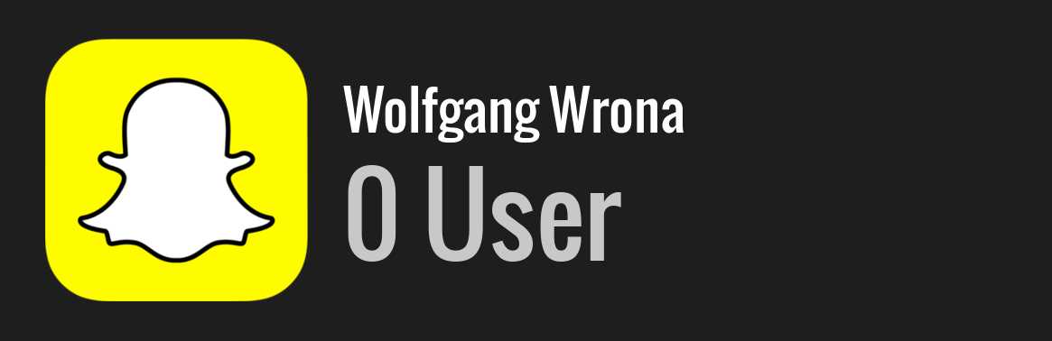 Wolfgang Wrona snapchat