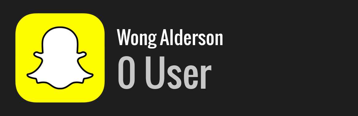Wong Alderson snapchat