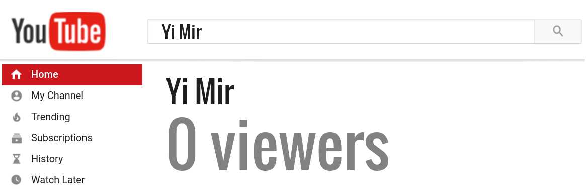 Yi Mir youtube subscribers