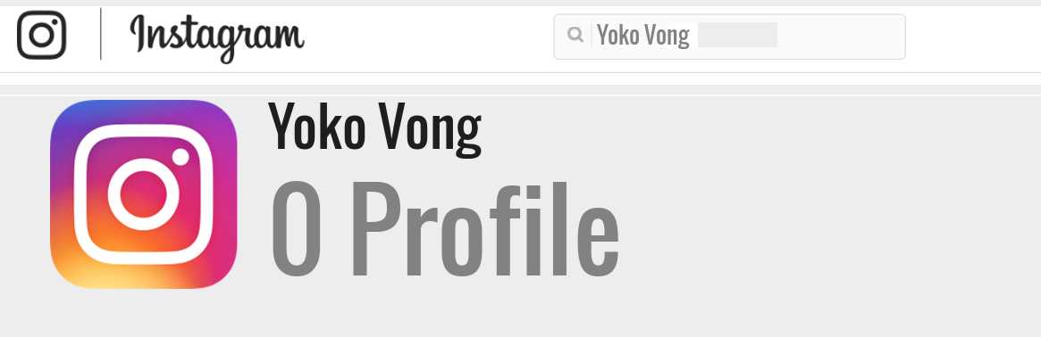 Yoko Vong instagram account
