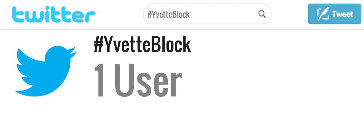 Yvette Block twitter account