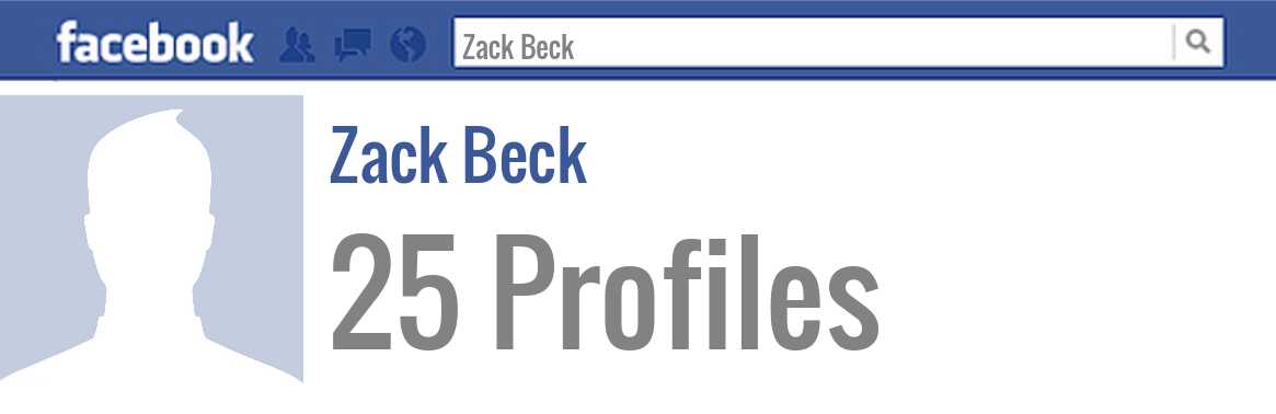 Zack Beck facebook profiles