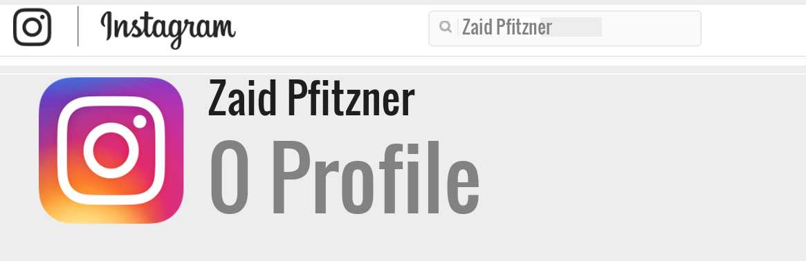 Zaid Pfitzner instagram account