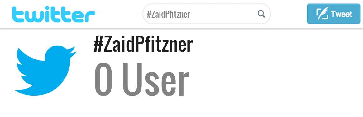 Zaid Pfitzner twitter account