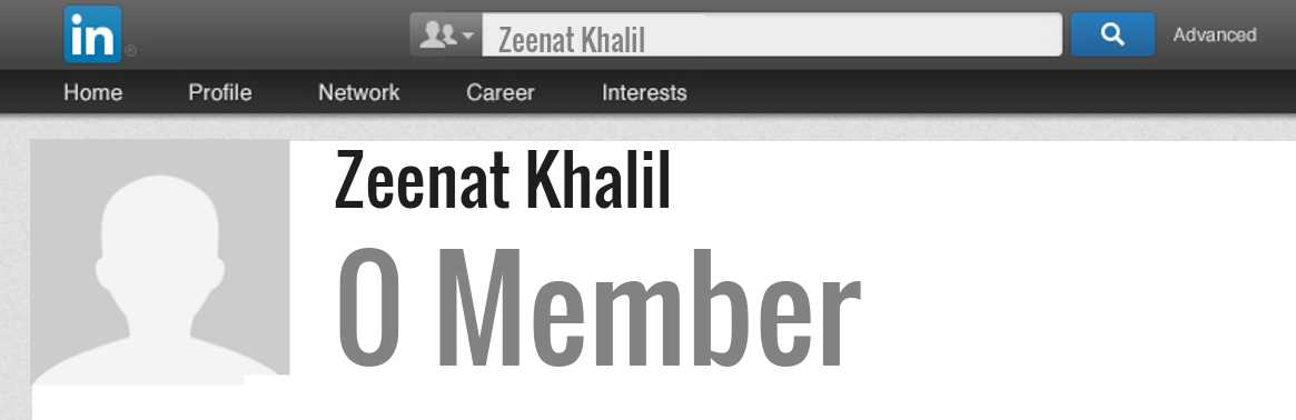 Zeenat Khalil linkedin profile