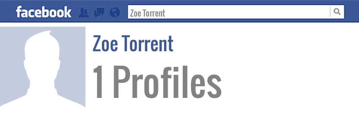 Zoe Torrent facebook profiles